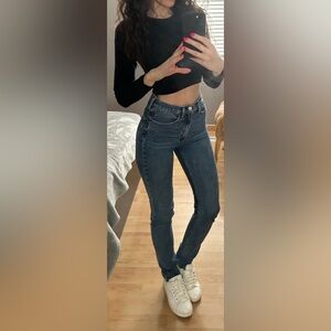 Vs pink xsmall long sleeve crop top